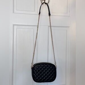 Quilted Bag with Gold Accent